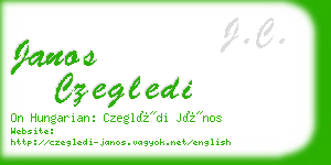 janos czegledi business card